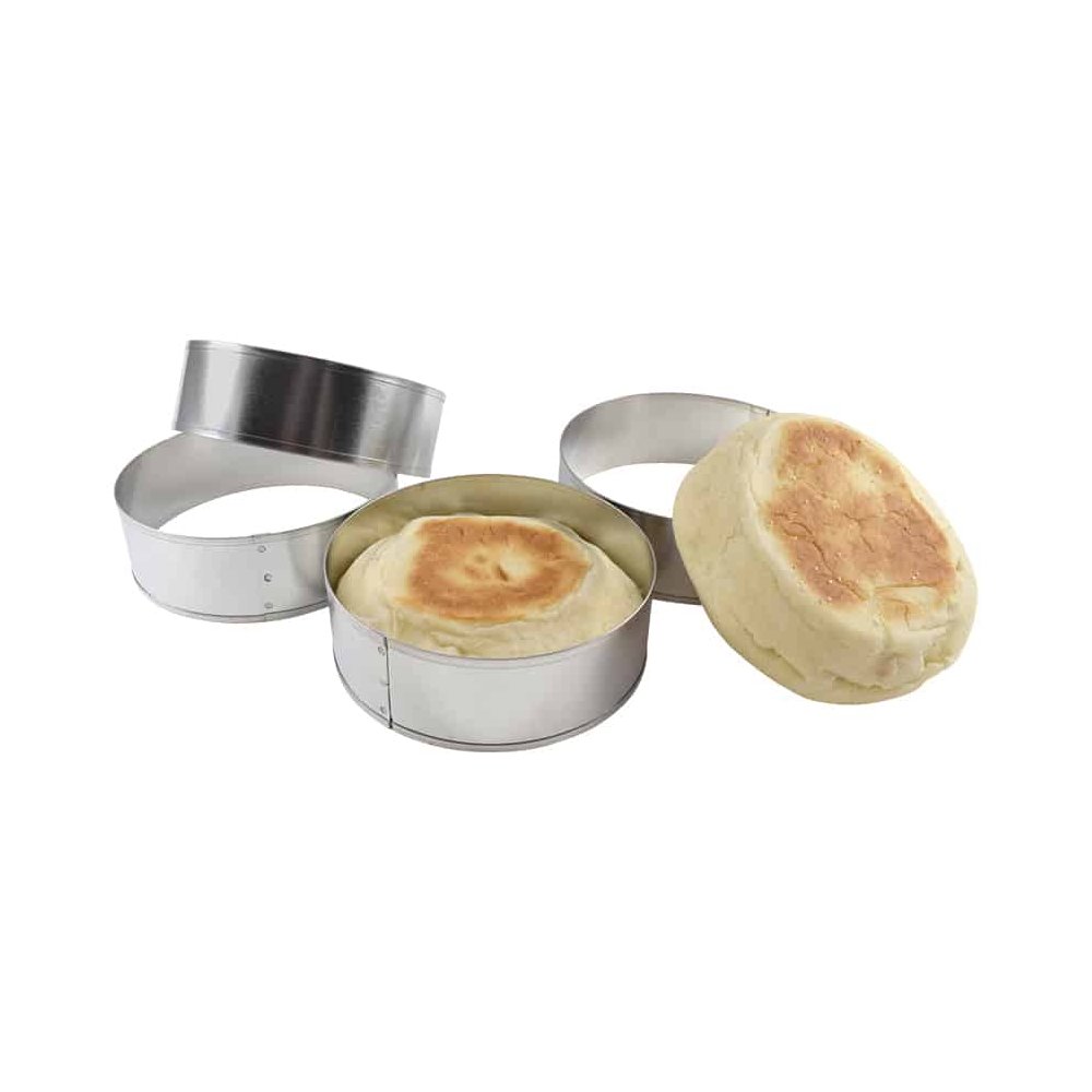 4 Piece English Muffin Crumpet Rings Set The Cookie Cutter Shop