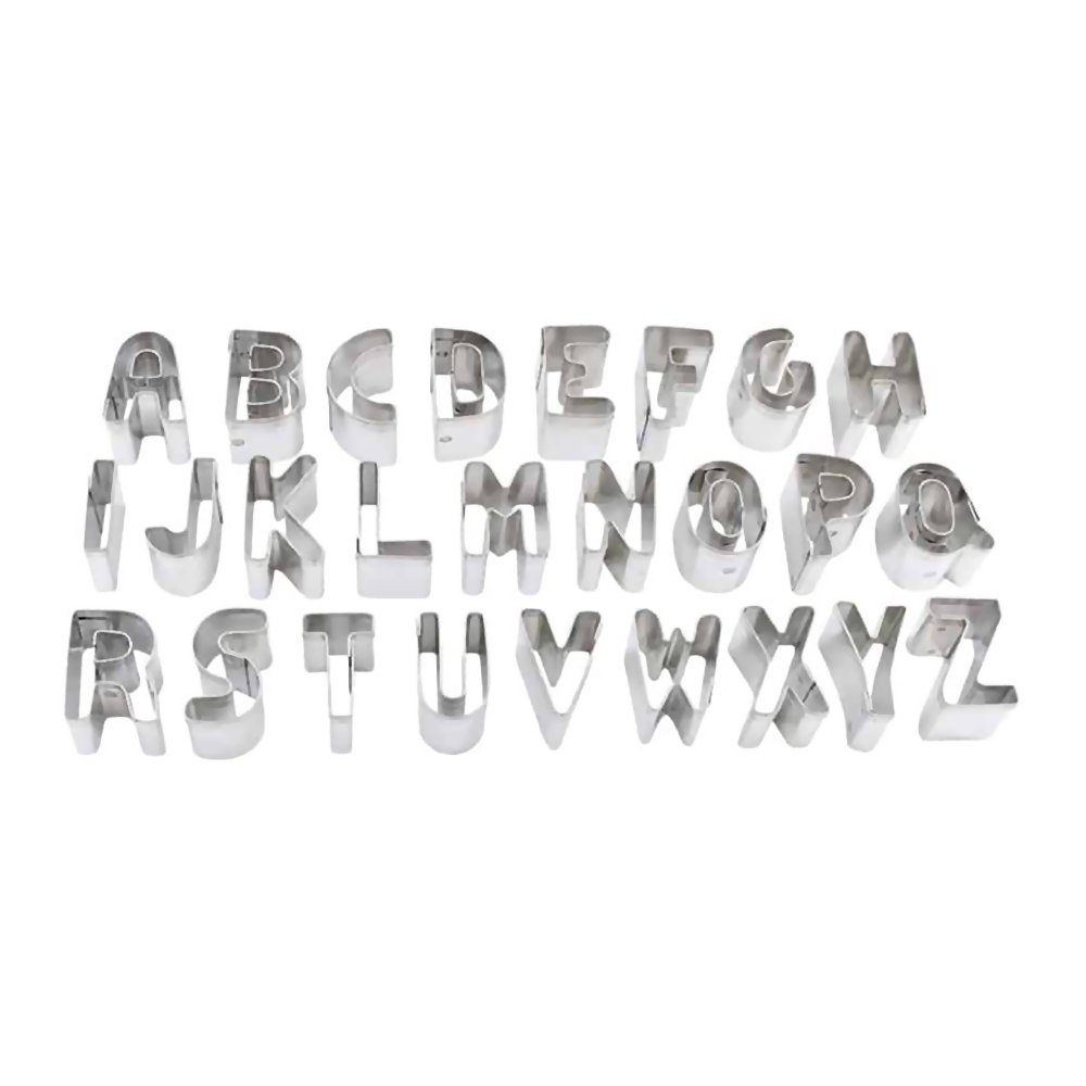 26 Piece Mini Alphabet Letter Cookie Cutter Set The Cookie Cutter Shop