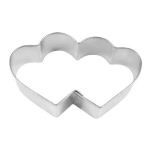 NEW MINI DOUBLE HEARTS  COOKIE CUTTER 
