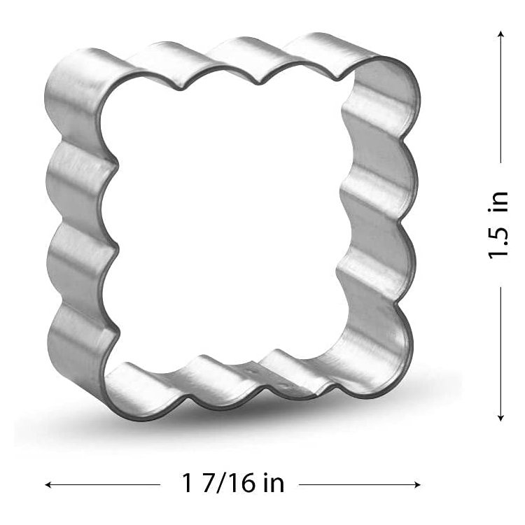 Mini Fluted Square 1.5 Inch Cookie Cutter The Cookie Cutter Shop