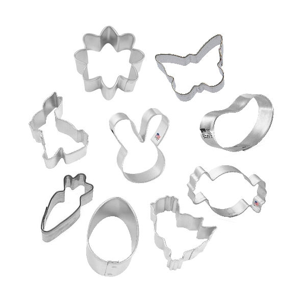 Easter Cookie Cutter Set 9 PCS Easter Cookie Cutters Egg Bunny Flower —  CHIMIYA